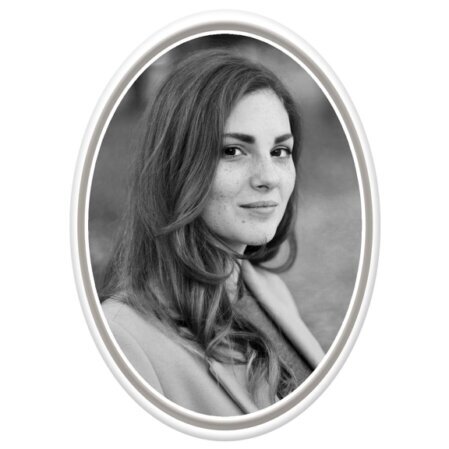 ceramika owalna czarno-biala platynowy pasek
